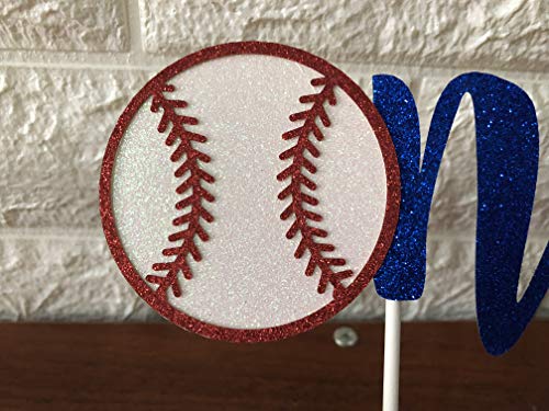 Baseball One Cake Topper- Glitter, Baseball 1St Birthday Decorations, Baseball 1St Birthday Cake Topper, 1St Birthday Cake Topper For Boy #TOP4