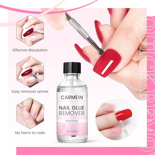Image of Nail Glue Remover for Press On Nails and Nail Tips Professional-grade nail glue remover specifically designed to safely dissolve adhesive 1.69 fl oz (30ml, 1pcs)