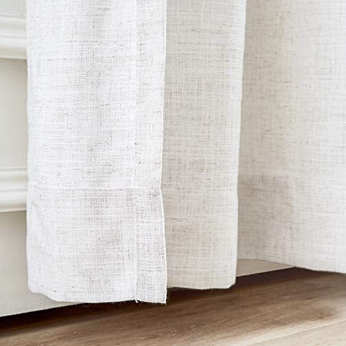 Chadmade Pinch Pleat Faux Linen Drapery Room Darkening Curtain Sliding Glass Door Living Room, 52Wx96L Inches (1 Panel), Tallis Collection #TOP4