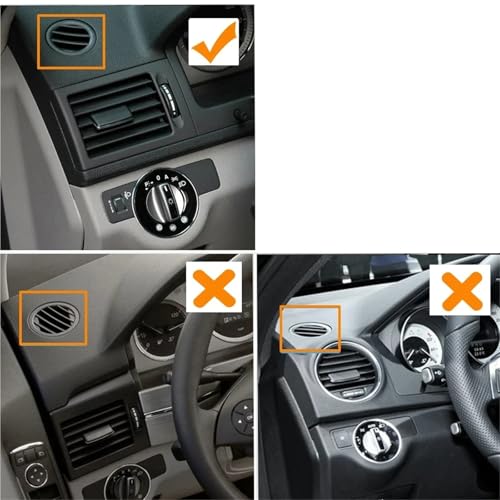 Cubierta de ventilación W204 central con flujo de aire optimizado para Benz C-Class 7