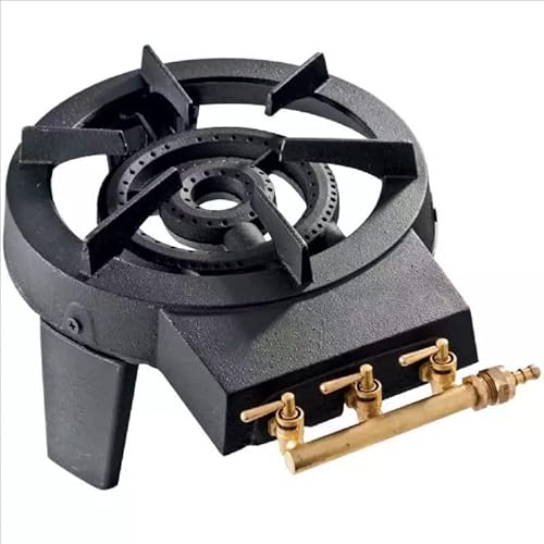 Mettmann Réchaud Gaz Fonte 9kW, 3 Pieds, 3 Robinets