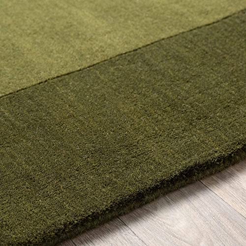 Image of Export Quality Handtufted Woolen Carpet for Living Room Bedroom & Hall - Color - Green - Size - 12 x 15 Feet