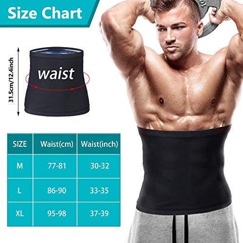 Waist Trimmer for Men Weight Loss Slimming Waist Trainer Belly Fat Burner Waist Belt for Men Loss Belly Fat (Medium)