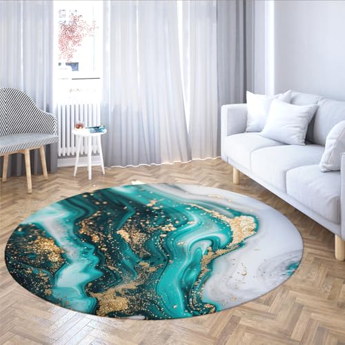 Tapis doux lavable pour salon moderne fini les taches sur le marbre abstrait