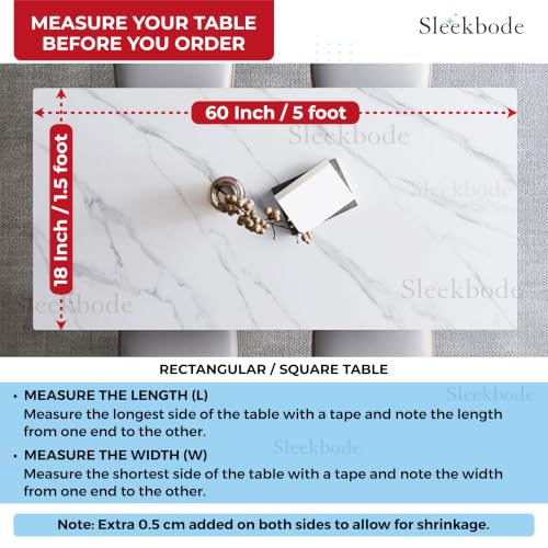 Image of 1mm Thick 18 * 60 Inch (1.5 * 5 Feet) PVC Table Cover Waterproof Heat Resistant Transparent Protector Sheet Clear Plastic Table Cloth Glass Mat Balcony Cover Dressing Study Small Side