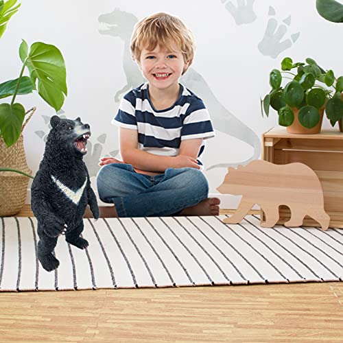 Higherbros Black Bear Toys Safari Animal Figurine Wildlife Animal Action Figure, Great For Kids Gift, Prizes, Collection And Decoration #TOP5