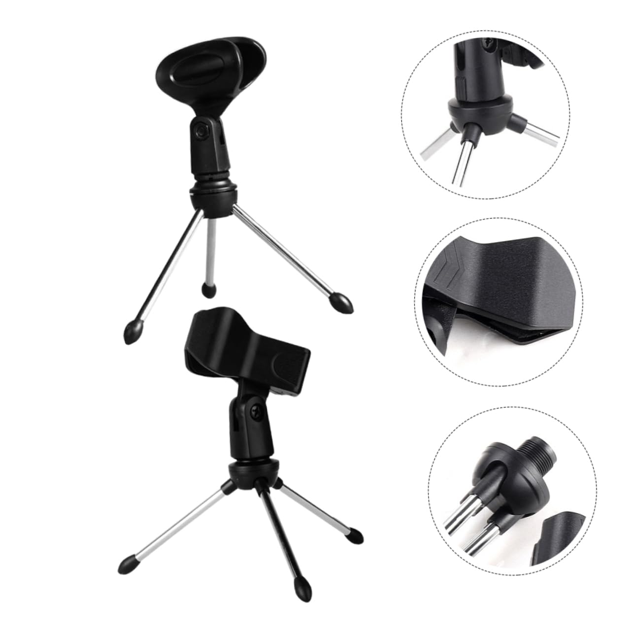 Hemobllo 2 piezas Soporte de Micrófono Ajustable Base Estable para Conferencias y Compatible con Micrófonos de PC Protección y Flexibilidad el Ángulo de