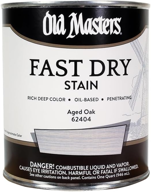 4-Pack of 1 qt Old Masters 61604 Natural Walnut Fast Dry Stain Interior Oil-Based Wood Stain