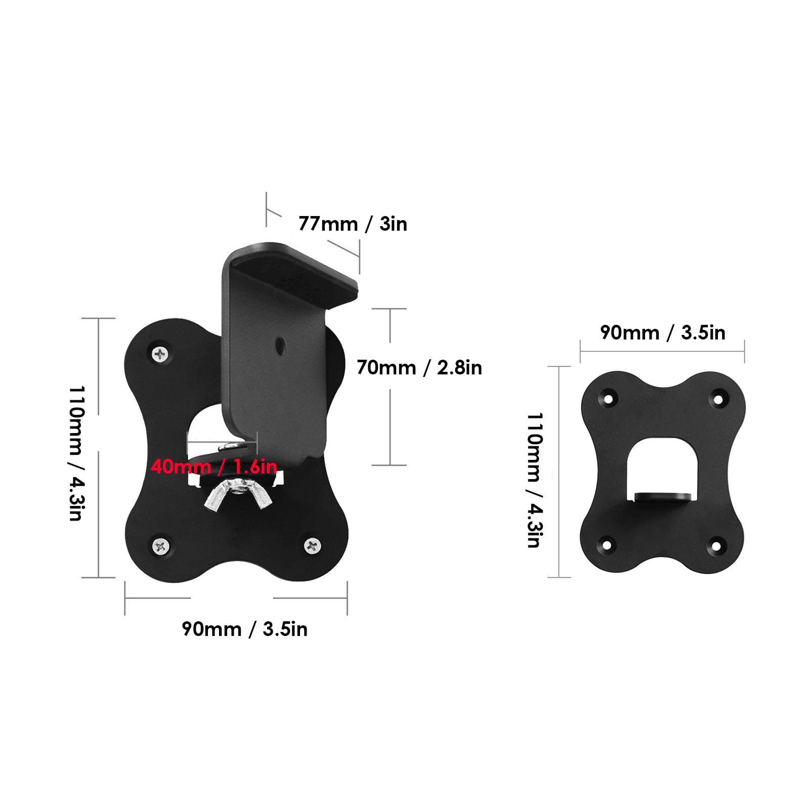 Soporte de Montaje para Altavoz de Pared, Soporte Metálico para