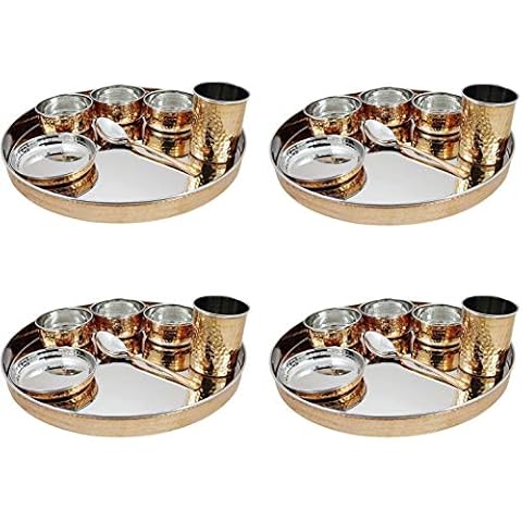 OSNICA Stainless Steel Copper Dinner Set Cover