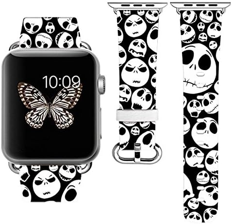 Halloween Apple Watch Band 42MM 44mm Stainless Steel Connector iWatch Band for Apple Watch 42mm 44mm iWatch Band for Apple Watch 38mm Series 1 Series 2 Series 3 Series 4 Series 5 (42-44mm M/L)