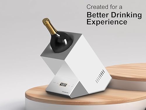 Miniatura 6 de Cobalance Refrigerador de vino y bebidas de doble zona de 24 pulgadas, enfriador de 72 latas y 20 botellas y enfriador de vino de una sola botella,