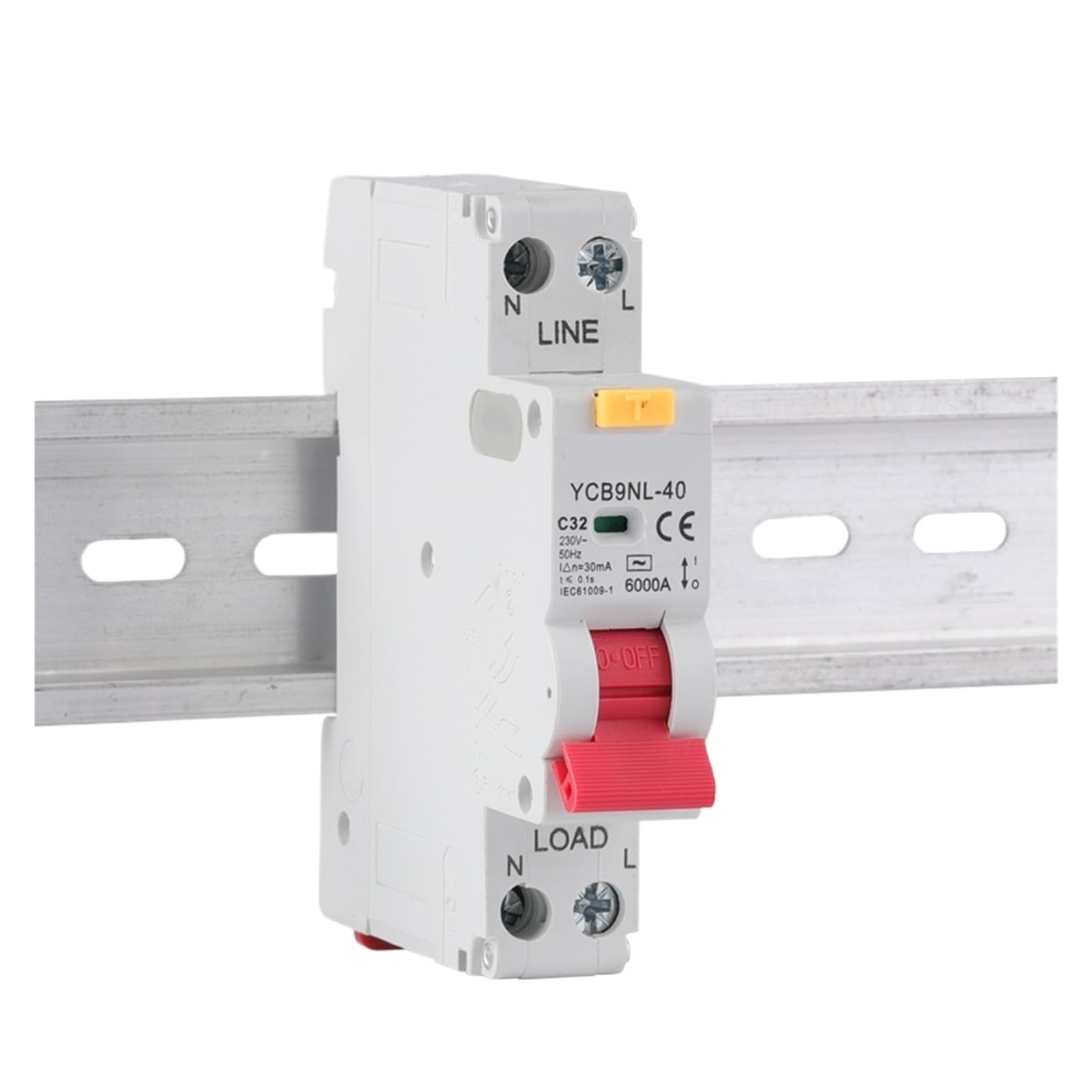 YCB9NL-40 18mm 230V 50/60Hz MCB 30mA interruttore corrente residua con protezione da sovracorrente (40A)