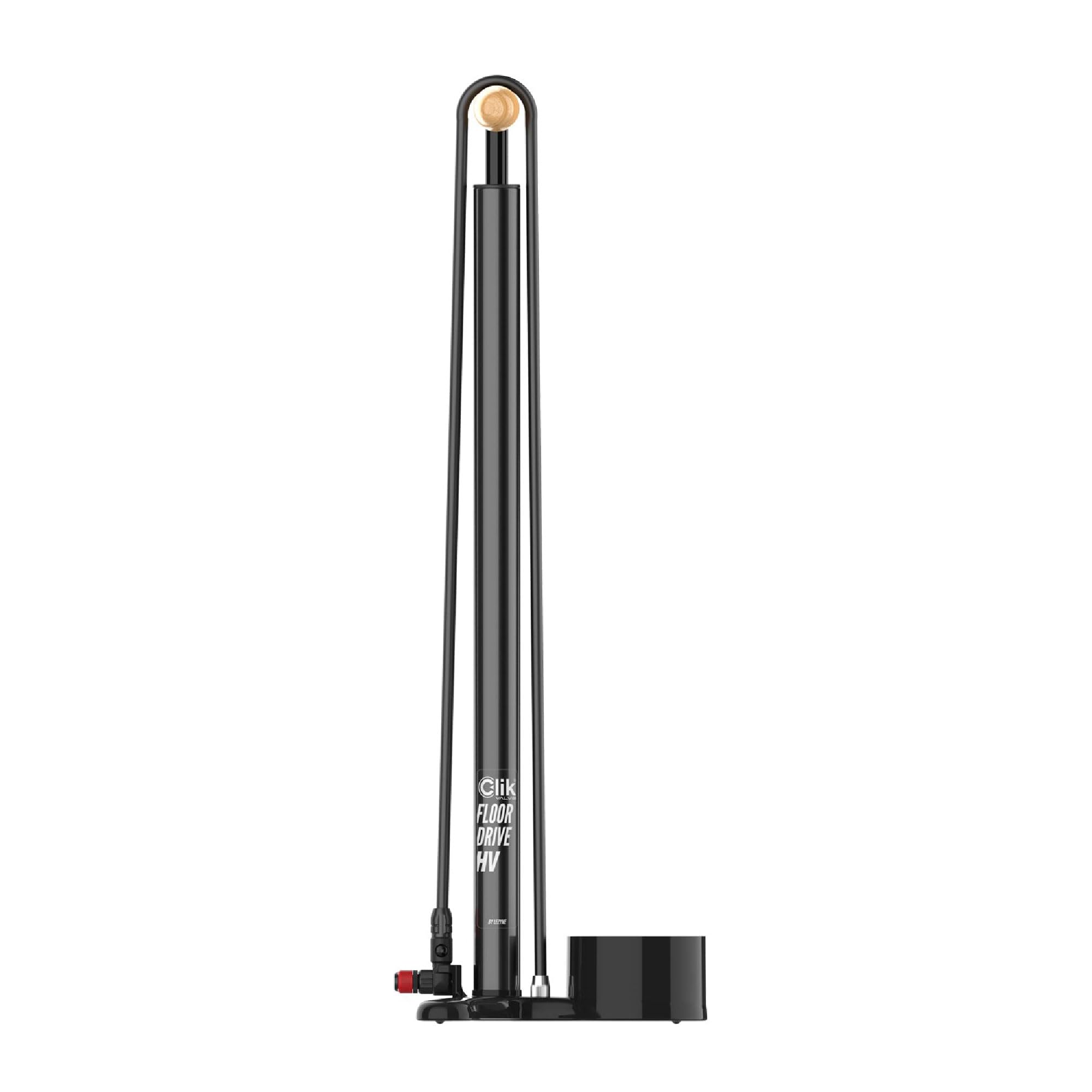 LEZYNE Pompa per bicicletta ad azionamento da terra CLIK - Pompa da pavimento professionale di alta qualità con Chuck ABS Pro Clik per bici da strada, MTB e ghiaia, struttura in acciaio e alluminio