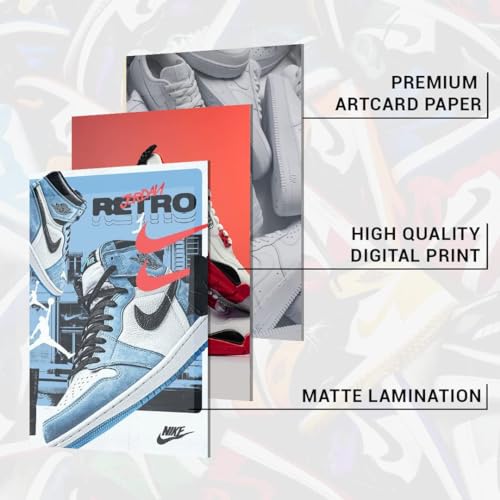 Image of SG Pack of 54 Sneakerhead Aesthetic Wall Collage Kit Posters - 4 x 6 Inches Posters for Wall Decoration - Wall Art For Bedroom, Office, Living room, Dorm room