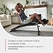 Finer Form Sit Up Bench with Reverse Crunch Handle for Ab Bench Exercises - Abdominal Exercise Equipment with 3 Adjustable Height Settings (Black)