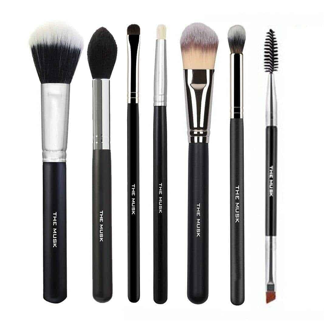 The Musk India Essential Professional Kit Makeup Brushes Set Tool Pro Foundation Blending Blush Eyeliner Face Powder Brush Kit,Multi,Standard(MI_Btools-005)