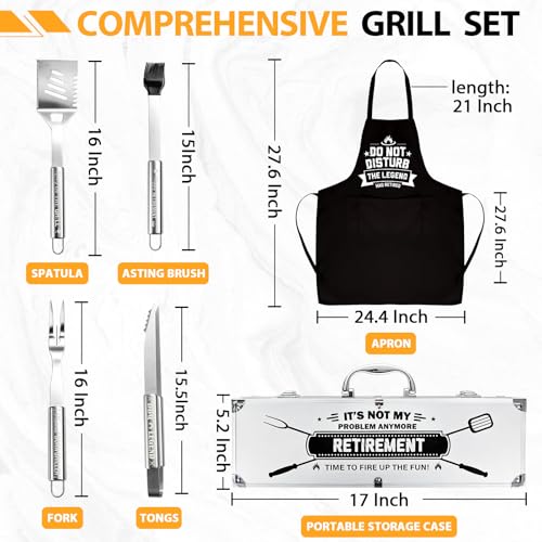 Set de utensilios para parrilla con estuche de aluminio miniatura 2