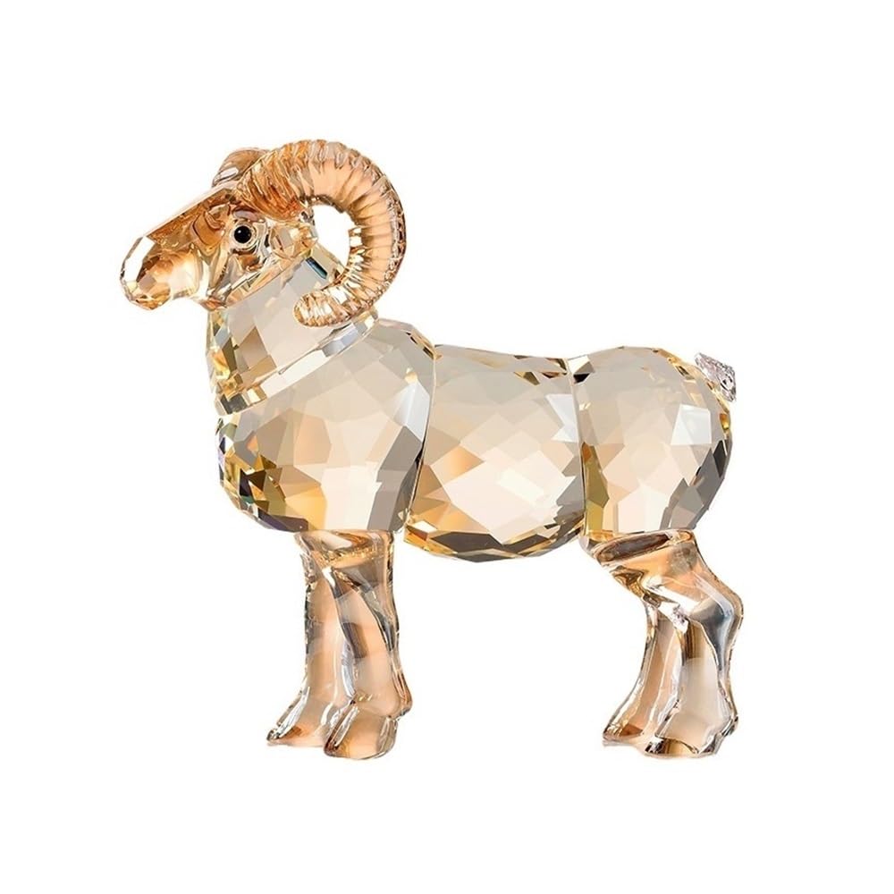 WQQYU6HKF Table Decorations Study Desk Decoration Luxury Birthday Gift Artificial Crystal Sheep Ornaments Art Statue