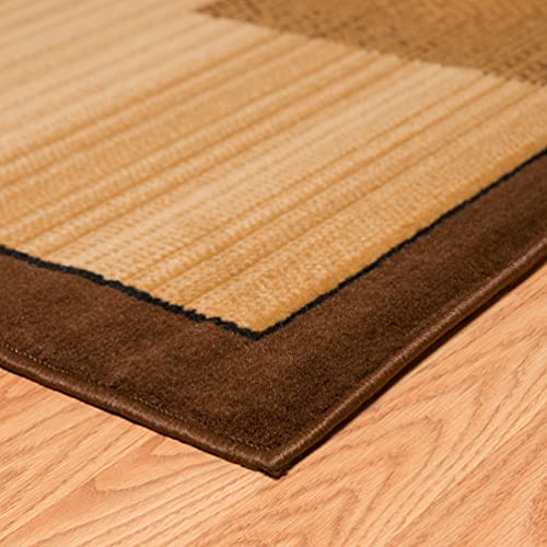 United Weavers Dallas Zoom Area Rug – Brown, 5X8, Contemporary Indoor Rug With Jute Backing, Geometric Pattern #TOP5