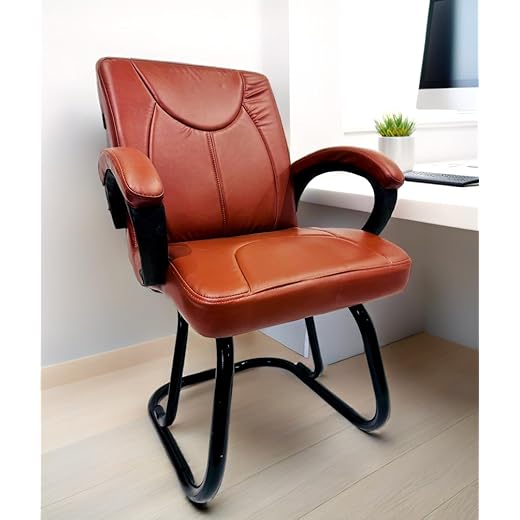 Elegant Office Visitor Chair Brown