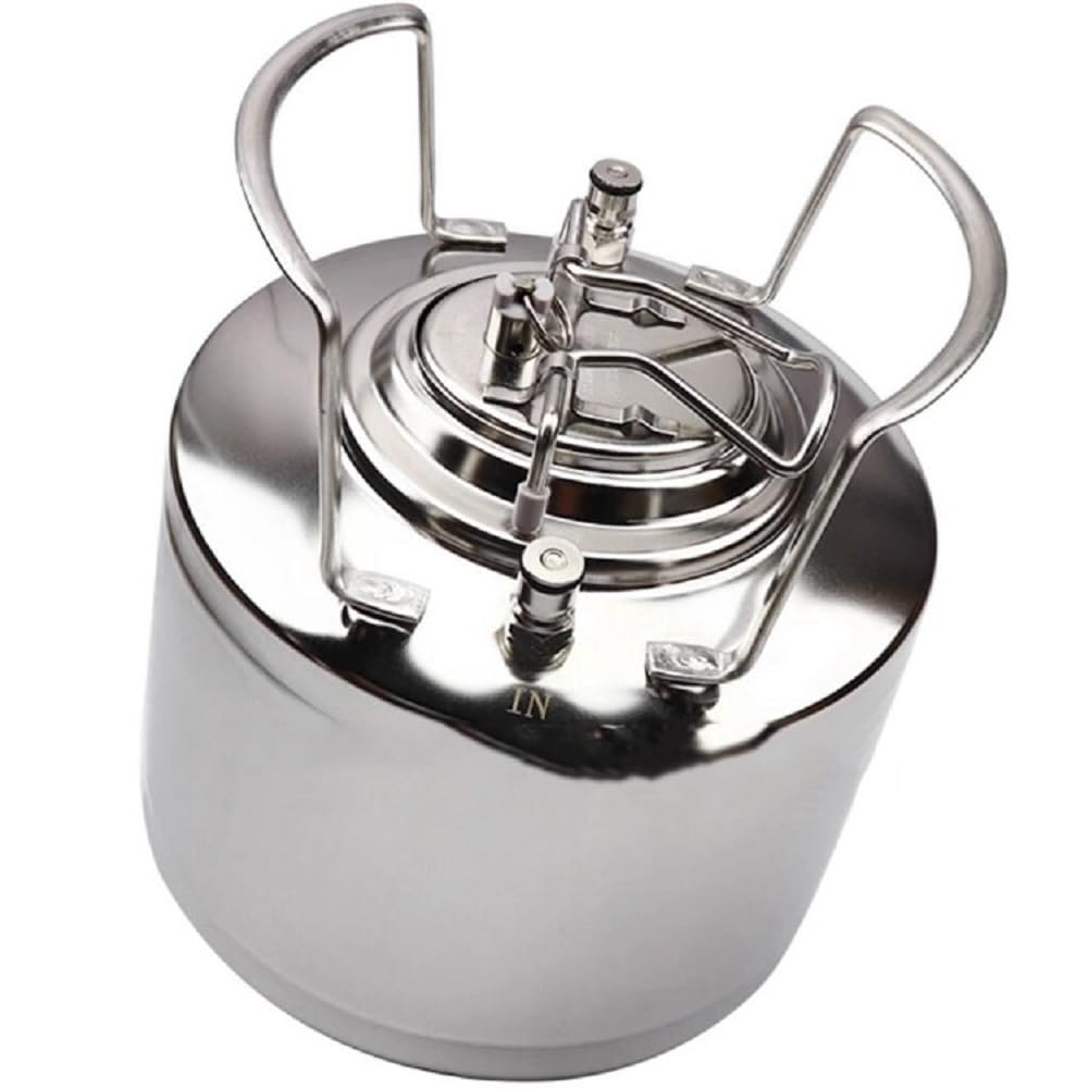 Aundhegrtt Homebrew Keg Secondary Fermentation Vessel 6L Stainless Steel Keg Stainless Steel Keg