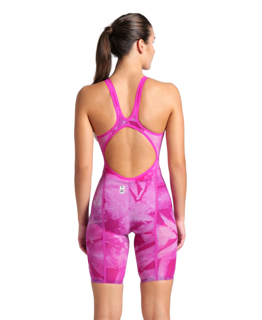 ARENA Women's Standard Open-Back Powerskin Carbon Glide Kneeskin Racing Suit, Ciclamyn Pink