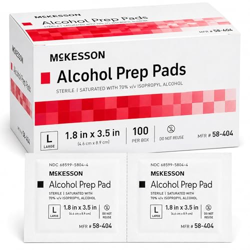 McKesson Alcohol Prep Pads (Pack of 100)
