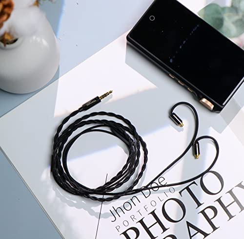 Image of Linsoul Tripowin Zombur in Ear Monitor Cable, 4N High Purity OFC Oxygen Free Cable HiFi Wired IEM Cable, Cotton Yarn Outer Layer, 3.5mm Audio Jack for Musician Audiophile(with Mic, MMCX)