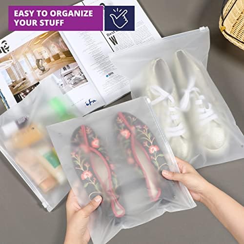 STARK HOME Ziplock bags 16 PCS Frosted Hospital bag maternity essentials with Vents in 4 multiple Sizes -Resalable storage bags for clothes, Travel essentials, Toiletries, Crafts Supplies