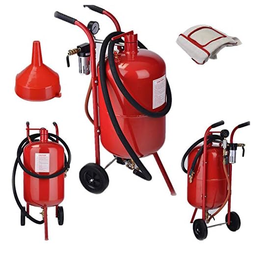 9TRADING New 10 Gallon Portable Air Sandblaster Sand Blaster Kit High Pressure Tank