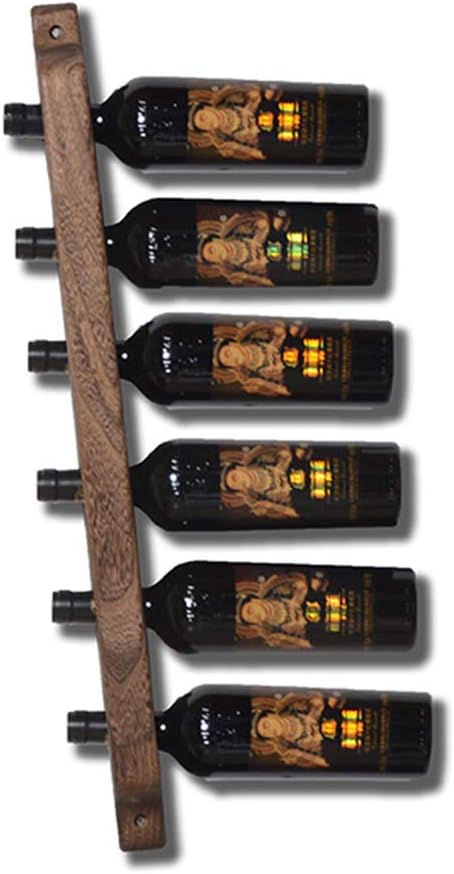 ワインラック ホーム/バー レトロ 6本または8本 壁掛けワインボトルディスプレイホルダー、木製吊り下げ式ワインシェルフオーガナイザ