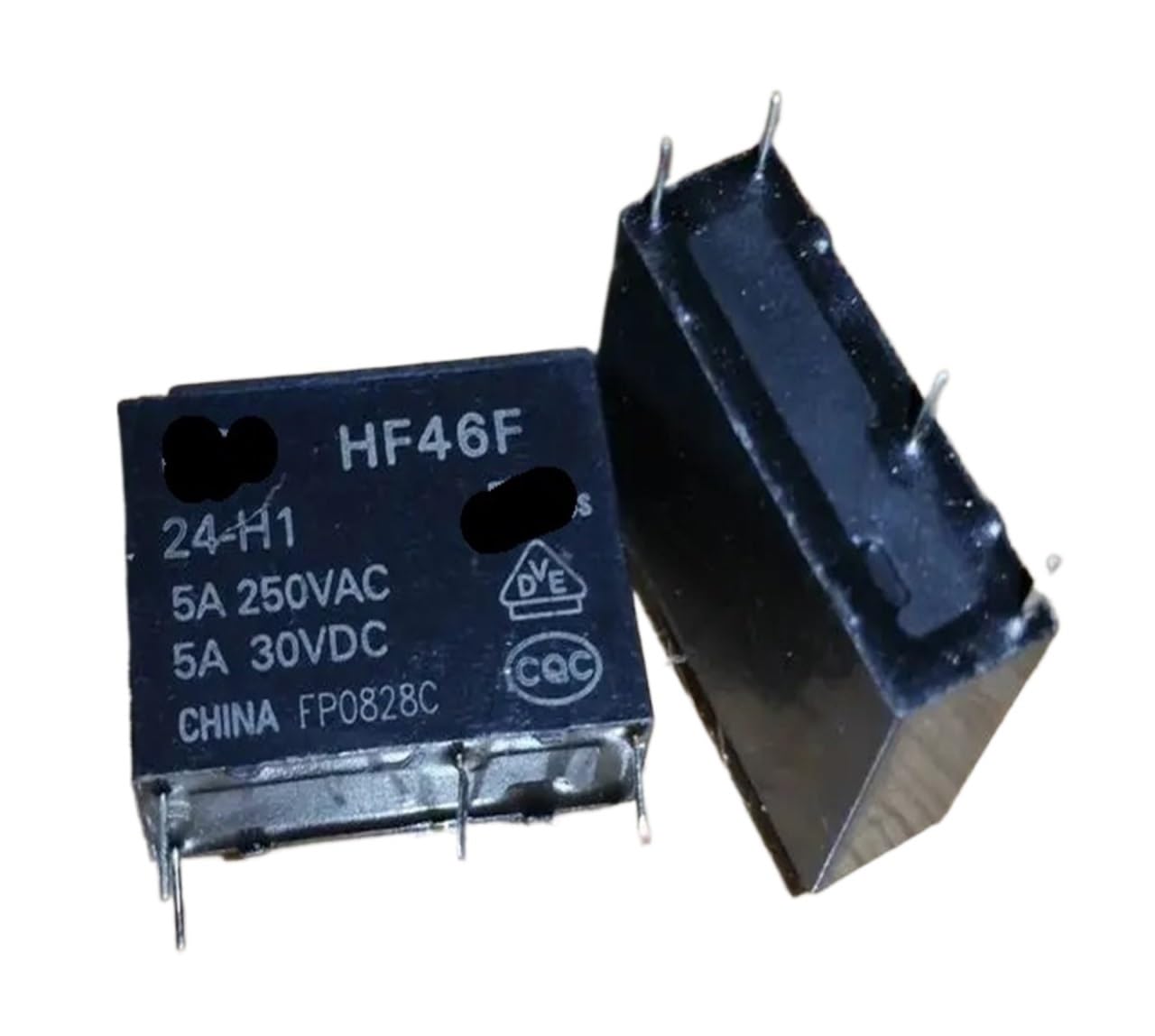 Relais 4 broches HF46F 24-H1 NISZA pour circuits imprimés domestiques