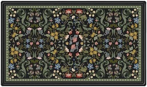 Tapetes florais antifadiga vintage para chão de cozinha, tapetes ...