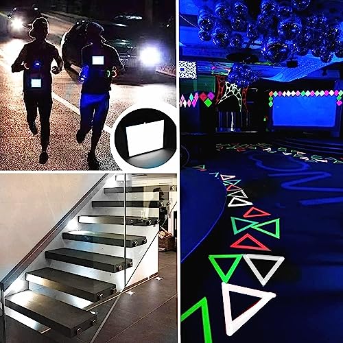 Image of El Sheet Panel Light - 2Pcs 10 x 10cm DIY Electroluminescent Cuttable Mask Eye Lighting DIY Cosplay Party Decoration Continuous /Strobe (White)