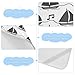 Miaozhen - Cooling Mattress Cover for Baby, 28 x 52 Inches Breathable Black White Sailing Note Mattress Protector for Baby Toddler
