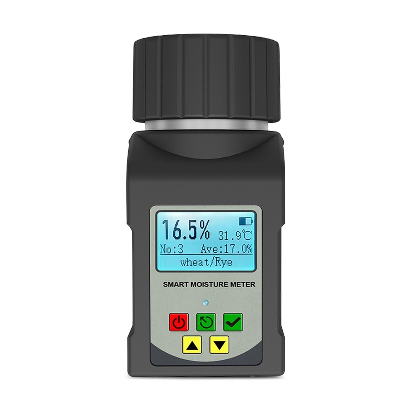 Llawqsm One Color Moisture Meter, Portable Grain Moisture Meter For 25 Grains Wheat Coffee Bean Soybean Detector Humidity Tester