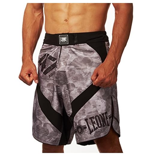 LEONE 1947 AB793 Pantalones Cortos de MMA, Unisex – Adulto, Gris, L