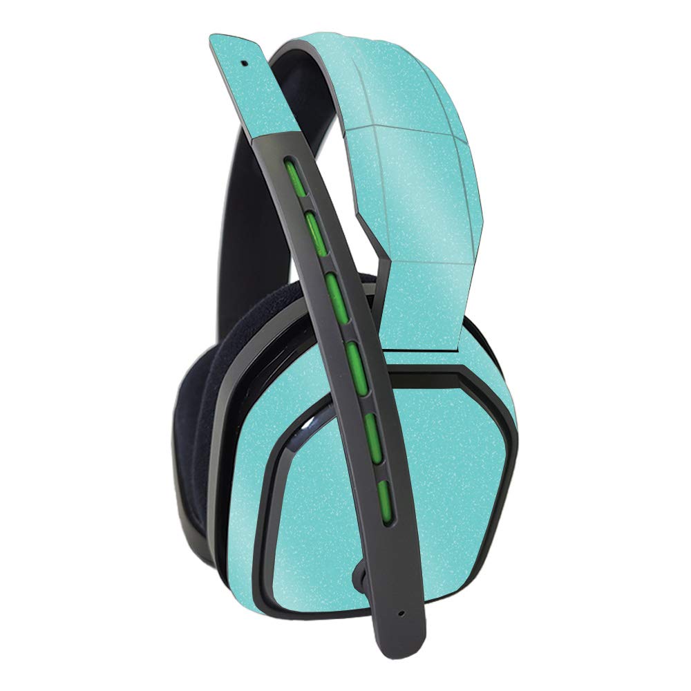 MightySkins Glossy Glitter Skin Compatible with Astro A10 Headset - Solid Turquoise | Protective, Durable High-Gloss Glitter Finish | Easy to Apply and Change Styles | Made in The USA