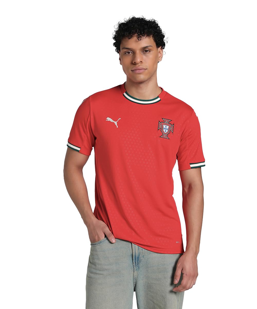 PUMA Mens Portugal Home Shirt 2025 Adults Red/Almond XXL