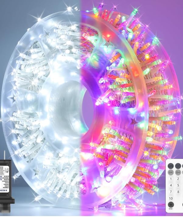 GlobaLink lampada 50m 500LED colorato wechsel Kaltweiß für den Innen- und Außenbereich Natale, festa, decorazione, matrimonio, giardino, balcone