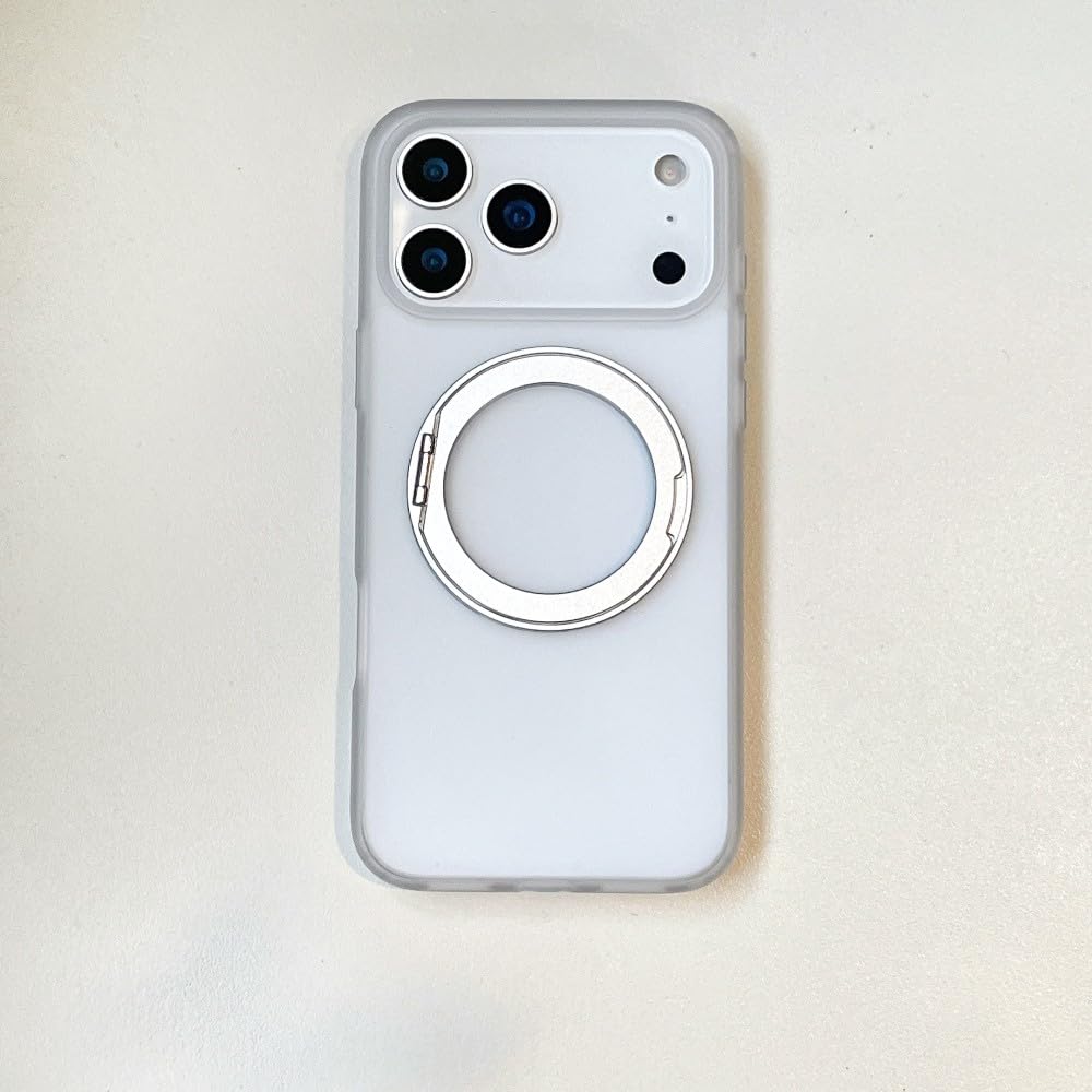Coque iPhone 17 Pro silicone mat transparente argent pour vos vidéos