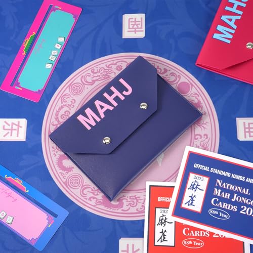 Soporte de tarjetas de mahjong de cuero 8.3 x 5.5 in miniatura 5