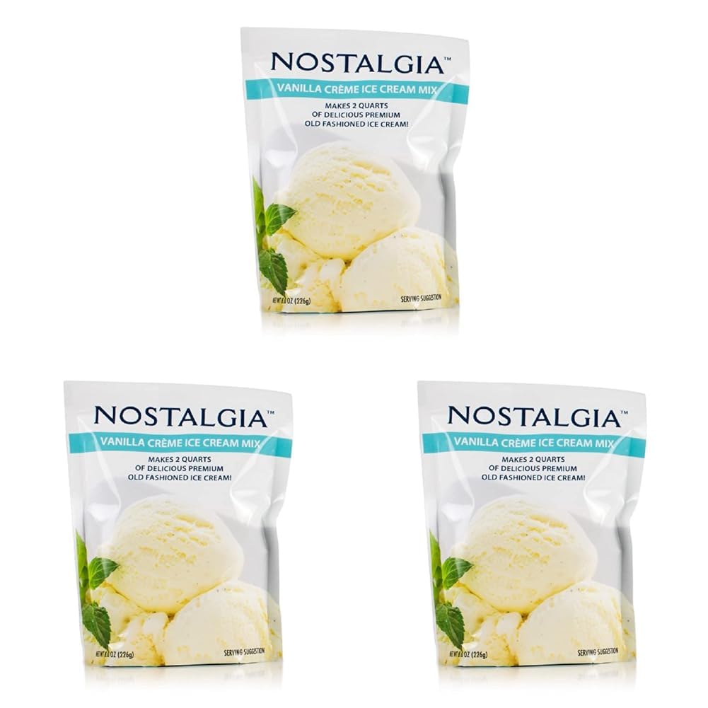 8 OZ, Vanilla, Ice Cream Packets (Pack of 3)