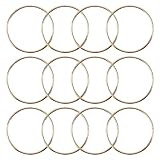 12 PCS 3 Inch Metal Dream Catcher Craft Rings Hoops, Metal Floral Hoop Rings for DIY Handicrafts Wedding Wreath Window Decoration