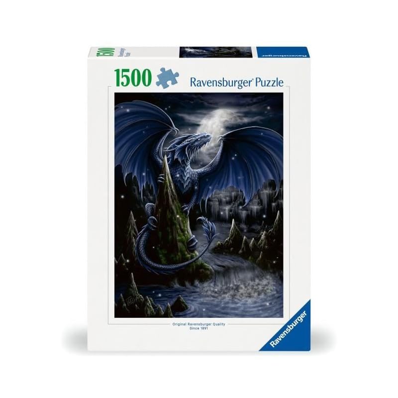 Ravensburger 12000731 - Pz Dragon bleu - 1500 pieces jigsaw puzzle - Puzzle for adults and kids age 14 years up, fantasy jigsaw - Image 4