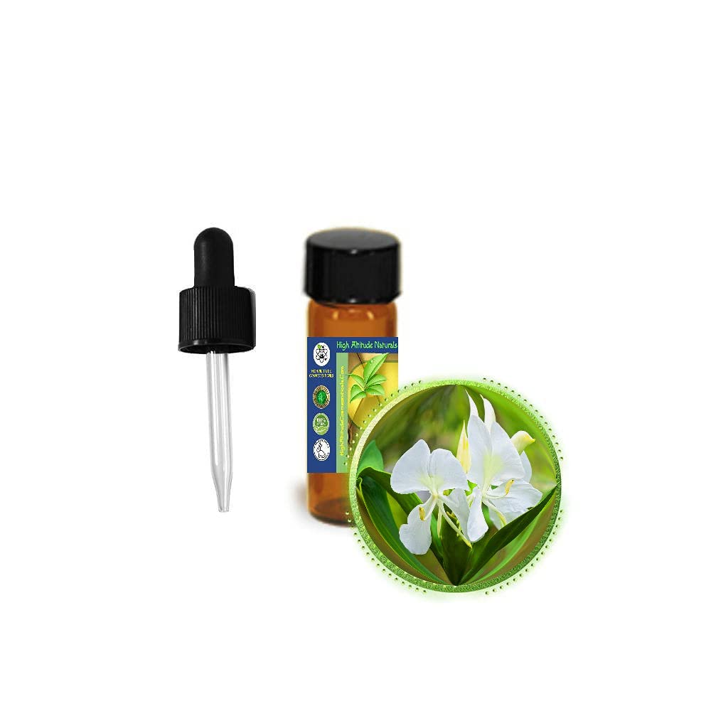 HIGH ALTITUDE NATURALS3.7ml (1/8oz) White Ginger Lily (Hedychium Coronarium) Absolute Essential Oil