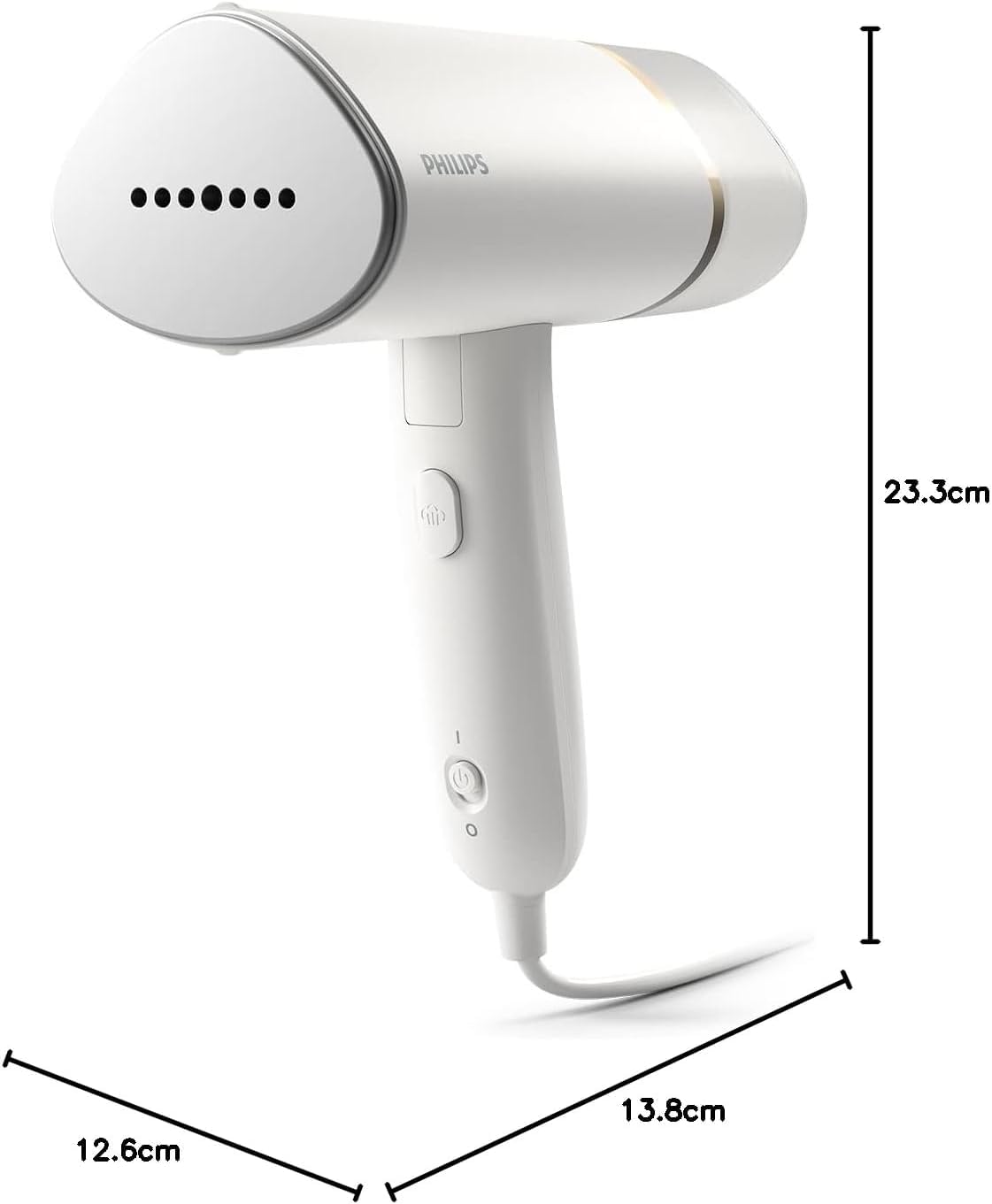 Philips 3000-Serie Tragbarer Dampfglätter 1000 W Kompakt Faltbar 120ml Wassertank 20 g/min Weiß STH3020/10