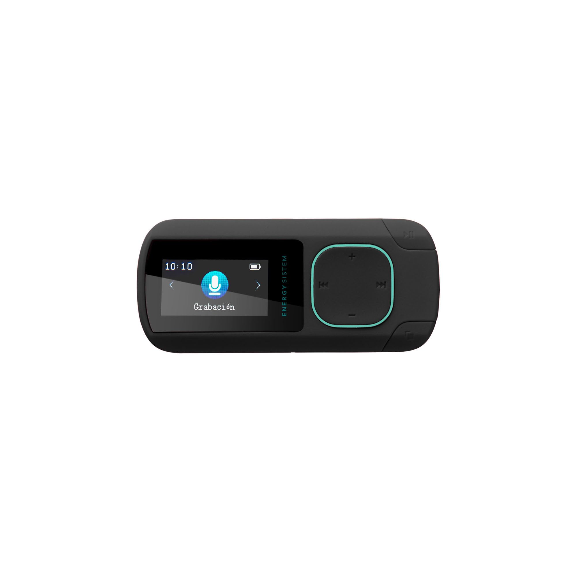 Energy Sistem 426508 - MP3 Clip Bluetooth, lettore MP3 con schermo, Bluetooth, 8 GB, clip di fissaggio, radio FM e lettore di schede microSD, Verde Mint