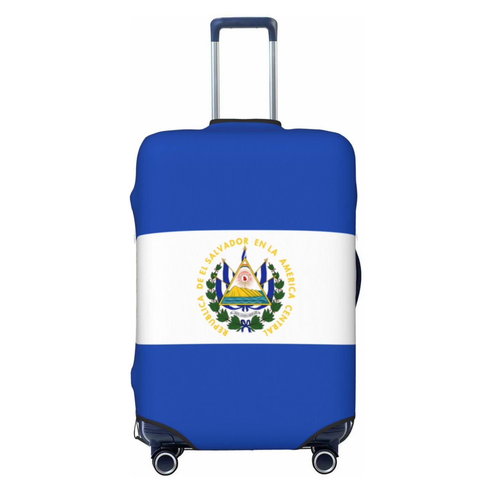 Flag Of El Salvador Travel Luggage Cover Luggage Suitcase Protector Fits 18-32 Inch Baggage Trunk Case